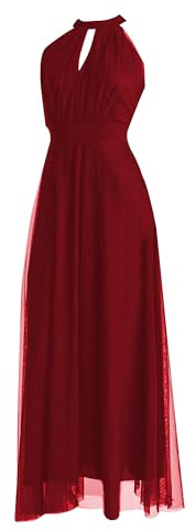 VALORIALUXE Abito Lungo da Cerimonia Donna in Tulle con Cut-out Frontale e Spalline – Made in Italy