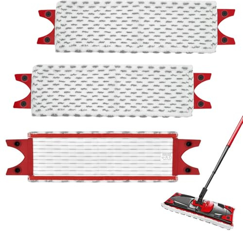 YPLonon Lot de 3 Housses de Rechange pour serpillière Vileda Serpillères en Microfibre pour Balai à Franges Vileda Lavable et réutilisable Tete de Rechange Balai serpillère pour Tous Les sols durs