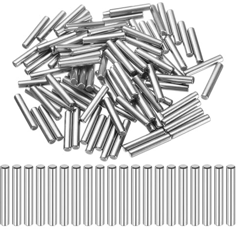 QUARKZMAN Zylinderstifte Rostfrei 4x24mm Spannstift, Silberton 100Stück | Passstift Metallstifte Metallstifte, Dübelstifte Bolzen Metall für DIY, Möbel, Bastelprojekte