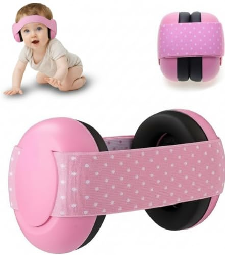 JITIFAZH Baby Ear Defenders, 0-36 Months Baby Noise Cancelling Headphones, Kids Earmuffs Noise Reduction with Soft Cushion and Adjustable Headband, Comfortable & Improves Sleep Ear Muffs