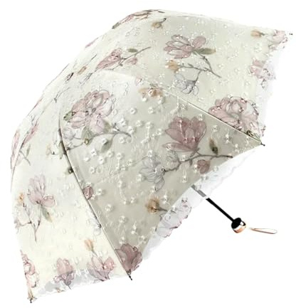 XYNM umbrellas for rain Uv Protection Travel Umbrella Compact Folding Automatic Open Sun And Parasol Men Women-apricot Yellow-8k