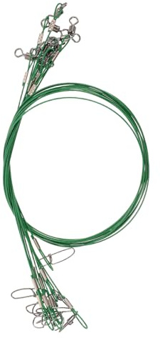 GRIRIW 10 Piezas Línea Líderes Pesca Acero Inoxidable LB Resistencia Cable Pesca para Agua Salada Aparejos con Conector Giratorio para Cebos y Anzuelos