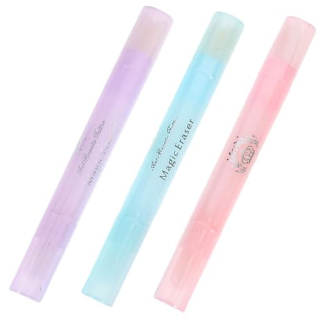 MAJORMENCH Lápiz Corrector para Manicura 3 Unidades Multicolor Recargable Cepillo Limpiador de Esmalte Herramienta Quitaesmalte para Precisión Uñas Adecuado para Uso Profesional y Casa