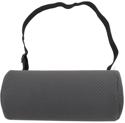 ZUUOZBYY Cilindro Lumbar Rollo Almohada De Soporte Lumbar Respaldo Bajo Espuma De Memoria Cojín Lumbar Rollo para Silla De Oficina Coche (Gris)