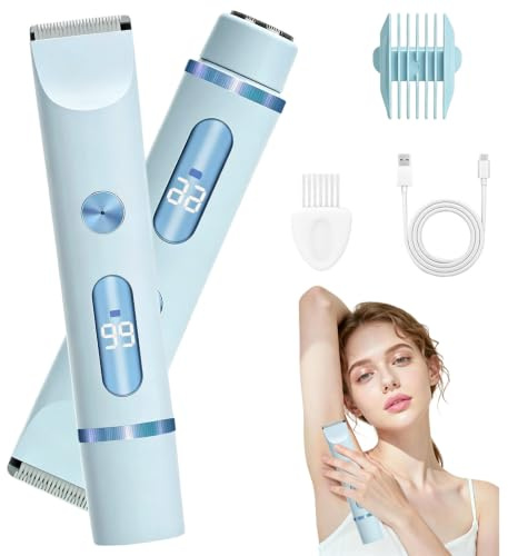 Rasoir électrique 2 en 1 pour femme, Rasoir Electrique Femme, 2 en 1 Rasoir Electrique Femme, Rasoir életctrique rechargeable pour femme, Rechargeable Rasoir Electrique Femme, pour corps, visage