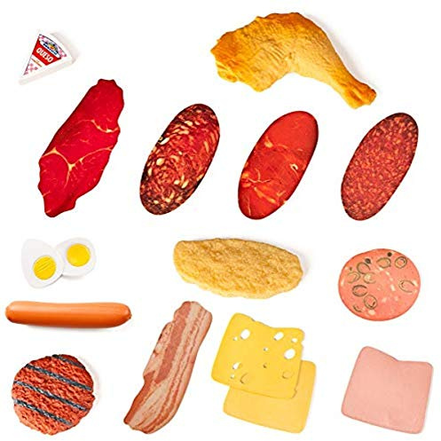Miniland Set de Alimentos, 16 Piezas de Comida, Comida de Juguete, Accesorios Cocina Juguete | Fiambre para Jugar