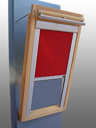 Verdunkelungsrollo Rollo mit Seitenschienen für Velux DKL/DKU-EP GGU,GPU,GHU,GTU C04 weinrot