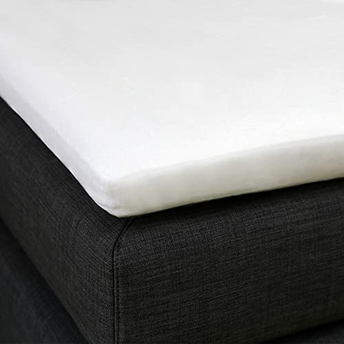 Formesse – Bella Gracia La Piccola Jersey Spannbettlaken für Topper bis 12cm Höhe - 180x190-200 cm - 97% Baumwoll-Kompaktgarn, 3% Elastan/Spannbetttuch aus Deutschland – Farbe Weiß