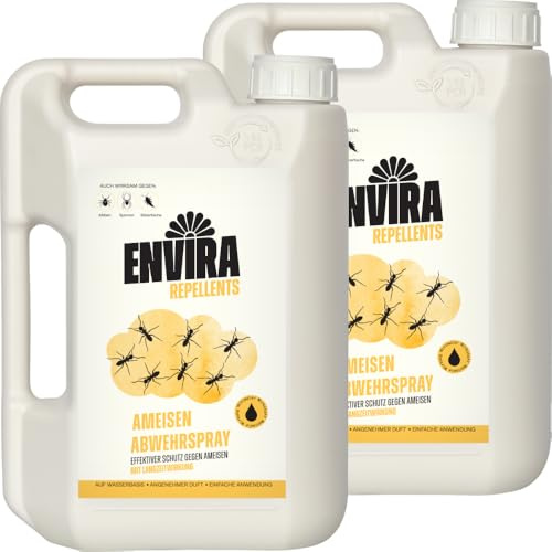 Envira Ameisenspray 2 x 2 Liter - hochwirksam gegen Ameisen & Wegameisen | Ameisen Spray mit Langzeitwirkung - effektives Mittel gegen Ameisen für Wohnung, Balkon, Terrasse und Garten