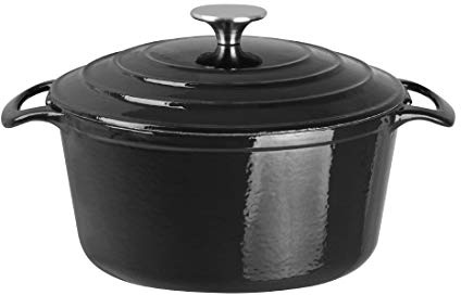 Vogue runder Schmortopf schwarz groß 13683, 125(H) x 235(Ø) mm