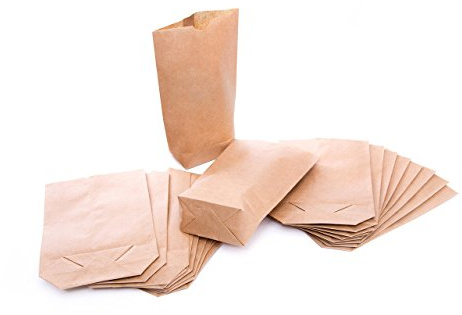Logbuch-Verlag 25 braune Kraftpapier Tüten 16,5 x 26 x 6,5 cm Geschenktüten Verpackung Tassen bio Lebensmittel Abfallbeutel klein
