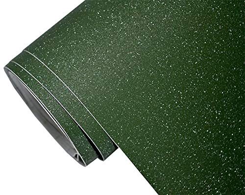 Neoxxim 8,5€/m2 Premium - Auto Folie - Glitzer Olive GRÜN RAU MATT 800 x 150 cm - Lackfolie Möbelfolie