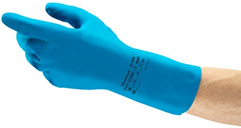 Ansell Alphatec 87-195 Guanti da Lavoro Multiuso, Approvato per Contatto Alimentare, Extra Sottile Design con Notevole Sensibilità, Taglia M (12 Paia)