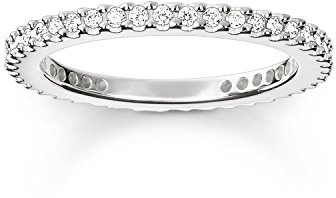 THOMAS SABO Damen-Ring Glam und Soul 925 Silber Zirkonia weiß Rundschliff Gr. 56 (17.8) - TR1980-051-14-56