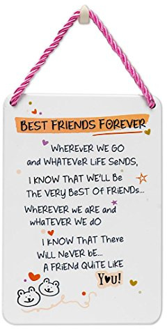 Zinn-Plaque mit inspirierenden Worten Best Friends Forever