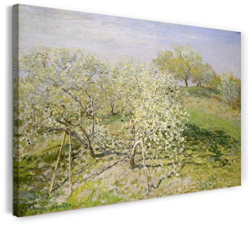 Leinwand (120x80cm): Claude Monet - Frühling (Apfelbäume in der Blüte) (1873)