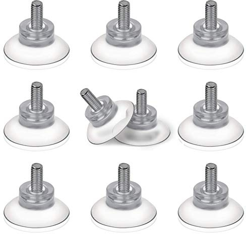 Bluecell Saugnäpfe für Glas-Tischplatten mit M6-Schraube, 10 Stück