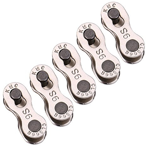 Eslabón de la cadena de 5 pares para bicicleta, eslabón de la cadena de alta velocidad, resistente a la corrosión y de liberación rápida con 3 tipos para accesorios de bicicleta(9 velocidades)