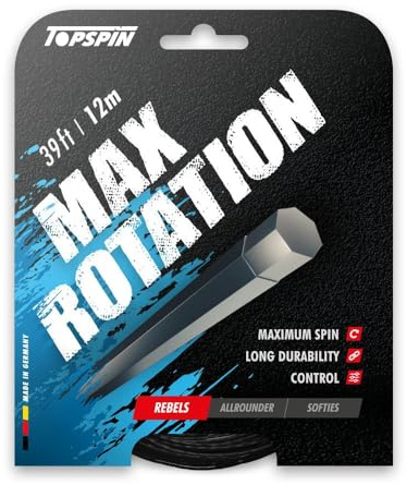 Topspin Tennissaite Max Rotation - 12m 'The Flying High' Tennis-Saite für Hohes Spin-Potenzial
