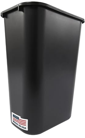 Rubbermaid Commercial Products Wastebasket, Black, 10.25-Gallon, 4 Pack