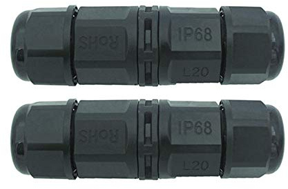 Vogueing Tool Outdoor Cable Connector Waterproof Junction Box with 4 Pole IP68 Connector External Sleeve Coupler 6mm-12mm (Pack of 2)