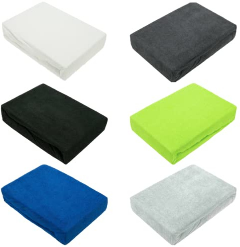 Kinder Baby Frottee Spannbettlaken Silber/Hell Grau 60x120-70x140 cm
