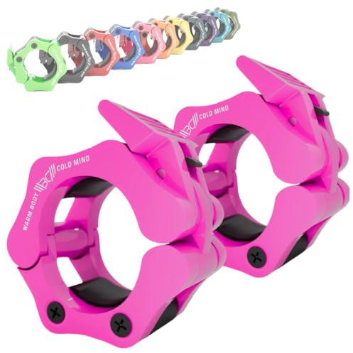 WARM BODY COLD MIND Verstärkt 50mm Hantelverschlüsse/Olympic Barbell Collars - Schnellverschluss Hantel Clips, Olympische Hantelverschluss, Langhantel Klemmen, Hantelklemmen