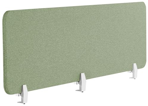 Schreibtisch Trennwand Akustik Polster grün 180 x 40 cm Schallschutz Wally