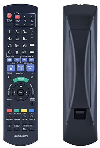 Telecomando di ricambio N2QAYB001058 compatibile per Panasonic HDD, lettore Blu-Ray DVD, registratore DMR-HWT150EB DMR-HWT250EB DMR-PWT550EB DMR-PWT655EB, Panasonic