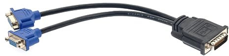 PartyKindom Dual Vga Female Splitter Cable Adapter Black Vga Displays to Port for Computers Projectors and Monitors