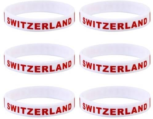 Happyyami 6 Stück Länderflaggen-Silikonarmbänder Serbien Nationalflagge Gummibänder Sport Fußball Fußballfans Armbänder Für