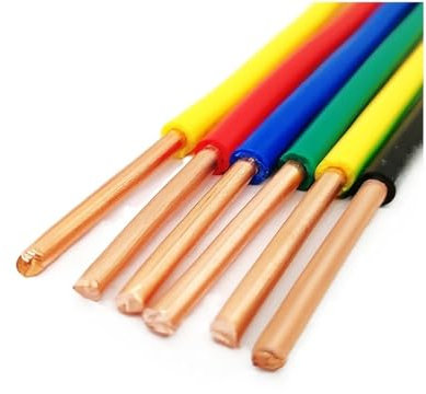 der Draht， Elektrische PVC-Einzelader-Hartkabel 1 mm 1,5 mm 2,5 mm 4 mm 6 mm quadratisches Elektrokabel 10 AWG 12 AWG 14 AWG massiver Kupferdraht(Green,20meter 10 AWG)
