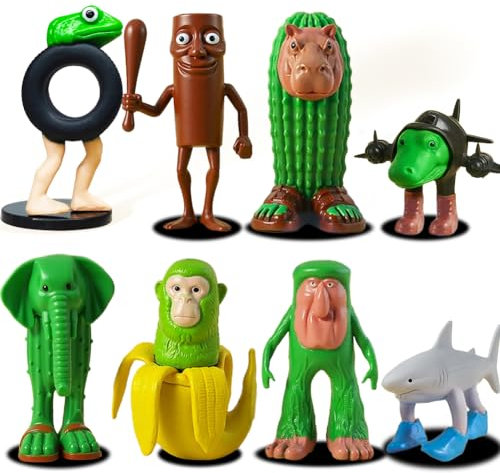 Dlishka Italian Brainrot Action Figures Set,Funny Collectible Figures for Kids & Adults,Tralalero Tralala-Inspired,Creative Shark,Monkey and More Toys,Safe Gifts for Fans Ages 6+ (A 8pcs)