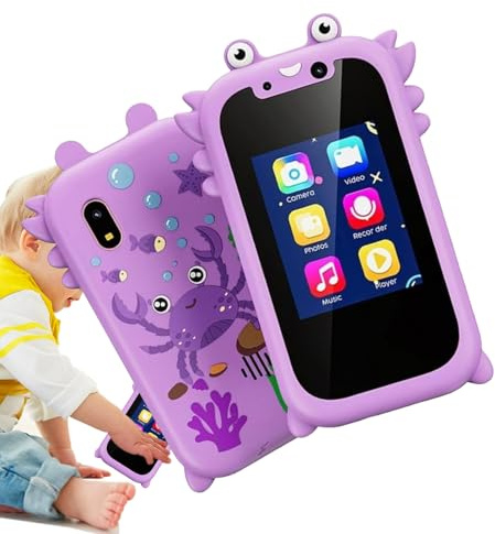 Telefono Giocattolo Bambino Intelligente - Smartphone Educativo Interattivo, Fotocamera Doppia Fotocamera | Giocattolo di apprendimento Giocoso per Ragazze E Ragazzi, Telefono Elettronico per Con