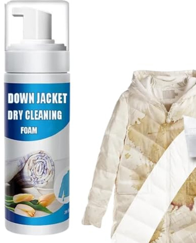 Trockenreiniger,200ml Daunenwaschmittel,Fleckenentferner Kleidung,Trockenreinigung Kleidung,Daunen Waschmittel für Daunenjacke,Polyestergewebe,Nylongewebe,Daunendecke,Einfach zu Verwenden