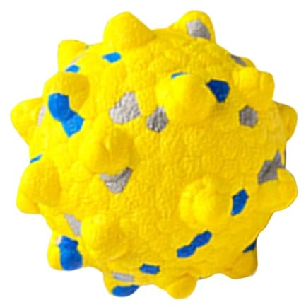 JAMNGHB Palla da masticare per cuccioli resistente agli strappi con creste per la cura dei denti e rimbalzo elastico per esercizi all'aperto palla per cani resistente alla masticazione