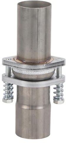Brilluxa conjunto de bridas de escape, preparación de tubería de perno de resorte compatible con ID de 2.25 pulgadas hasta 2.25 IN OD, solución rápida universal de acero inoxidable