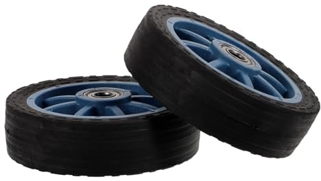 Cabilock 2Pcs Large Shopping Cart Casters Replaceable Wheels for Wheelchair Walker Trolley Replacement Accessories for Luggage Parcel Transport