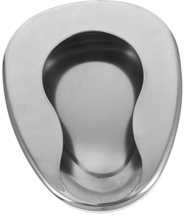 LOEFLIFA Ergonomic Stainless Steel Bedpan for Elderly and Bedridden Patients Nighttime-Friendly Bed Pan for Home Hospitals Nursing Homes Use