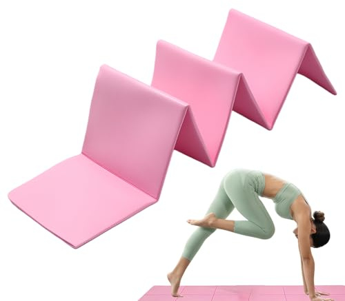Wuvfojca Esterilla de Yoga Plegable | 183 Cm X 61 Cm Base Antideslizante | Esterilla de Pilates | Para Mujeres, Para Yoga, Para Entrenamiento, Para Ejercicio, Para Pilates, Para Viaje, Para Gimnasio
