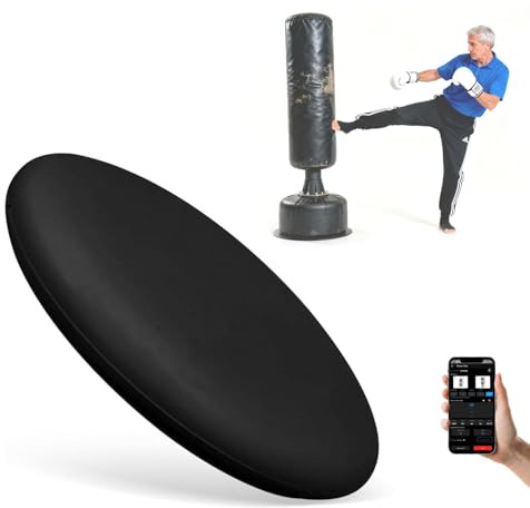 richigblosmum Rastreador Inteligente de Golpes de Boxeo con App | Monitor de Fuerza, Velocidad en Tiempo Real | Apto para Boxeadores, MMA, Entusiastas del Fitness y Gimnasios Domésticos Black