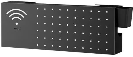 Ocultar Router WiFi | Organizador Multifuncional De Acero Al Carbono De Pared - de Almacenamiento para Router WiFi,Para Cables De Conexión De Alambre Electrónico Red Internet Salida De