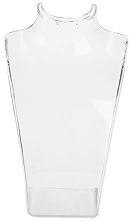 HEEPDD Acrylic Jewelry Mannequin Bust, Elegant Display Stand for Necklaces, Earrings and Bracelets, Perfect for Trade Shows and Jewelry Stores (Transparent)
