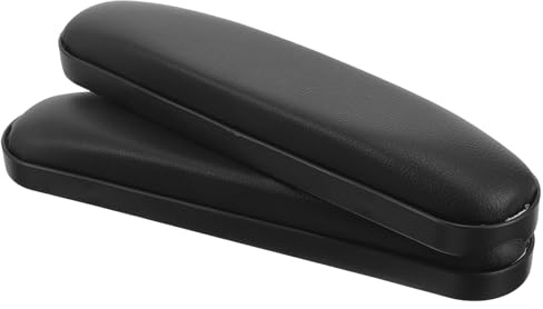 Alipis Coussins D'accoudoirs Universels Confortables et Design Classique Lot de 2 en Mousse et Cuir Noir pour Fauteuil Roulant Adaptés pour Chaise à Domicile