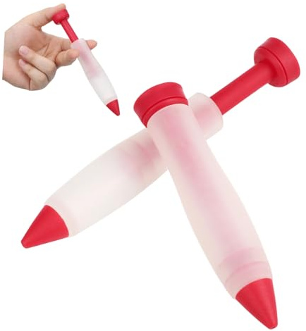 TINEASUR Set 3 Penne in Silicone per Decorare Dolci e Cioccolato, Utensili Pasticceria per Scrivere e Abbellire Torte, Design Decorativo per Casa e Pasticceria