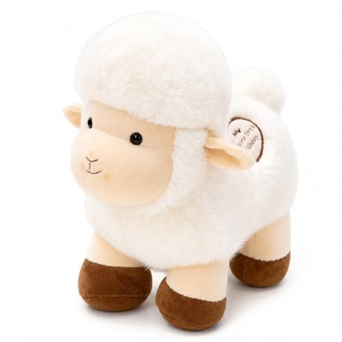 Schaf Kuscheltier Plüschtier Weiches Schaf Stofftier Kinder Geschenk (S,White)