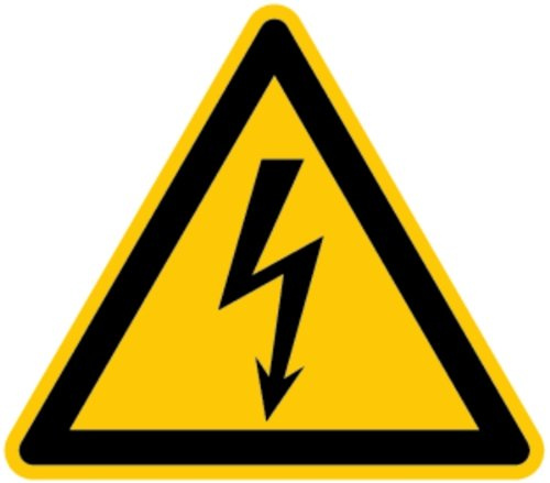 H.Klar Aufkleber Warnung vor gefährlicher elektrischer Spannung D-W008 SL 200mm
