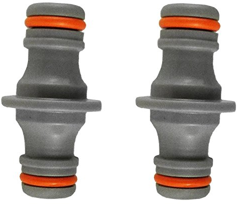 2- Pack Double Male Click Connector/Joiner for Garden Hose or(X Hose Type) to Join Two Hoses Together,Universal Size,Leak Free