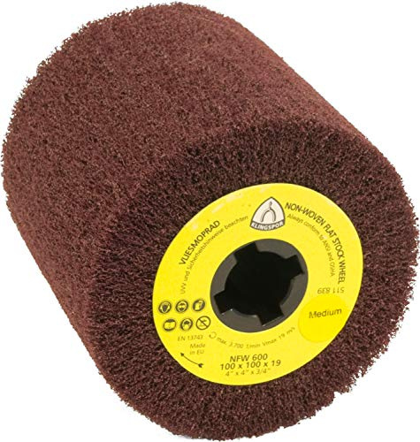 Klingspor 320255 Rodillos de Acabado, NFW 600 S, 110 mm x 100 mm x 19 mm, Muy Fino