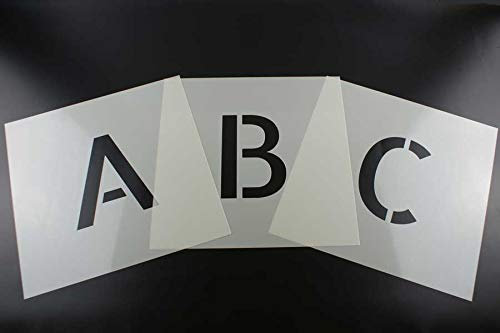 150mm Buchstabenschablonen Font AL mit Sprühnebelschutz